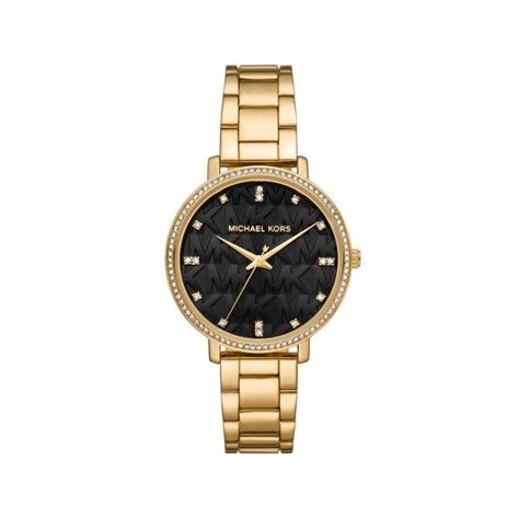 michael kors pyper black-tone watch|Michael Kors cheetah watch.